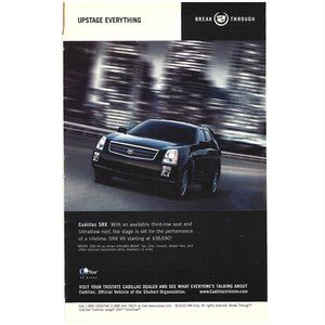 Cadillac SRX Luxury Car Auto 2000s Print Ad